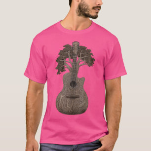 Camiseta Guitarra Acústica Del Árbol De La Vida