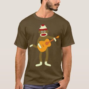 Camiseta Guitarra Acústica del Mono del Sock