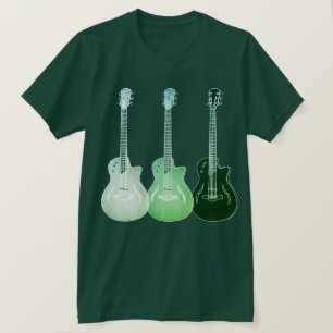 Camiseta Guitarra Acústica Eléctrica Música Pop Psicodé