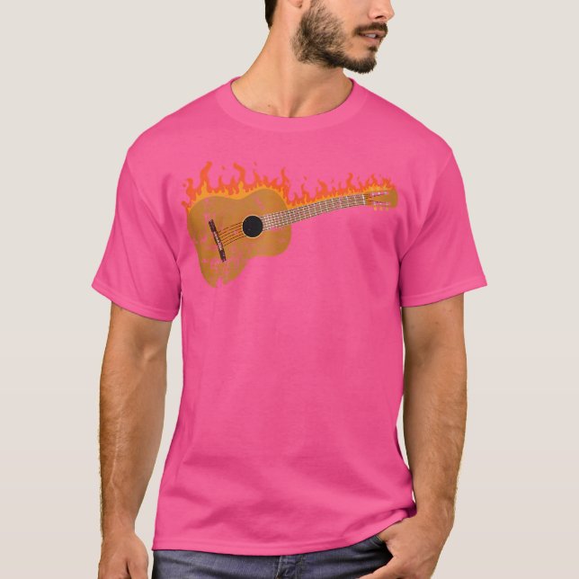Camiseta Guitarra Acústica Flamante (Anverso)