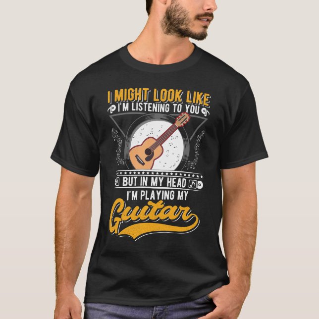 Camiseta Guitarra Acústica Graciosa Amante de la Música (Anverso)