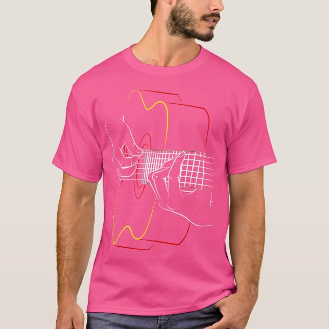Camiseta Guitarra Acústica Guay Para Hombres Guitarra Acúst (Anverso)