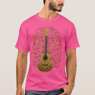 Camiseta Guitarra Acústica Guitarismo Paisaje Natural Mu