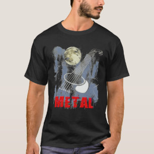 Camiseta Guitarra Acústica Hard Rock Metal