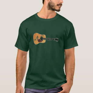 Camiseta Guitarra acústica horizontal (apenado)