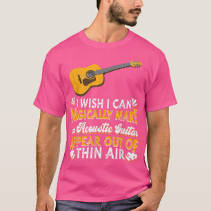 Camiseta Guitarra Acústica Jugador Mágico Músico Guit Magic