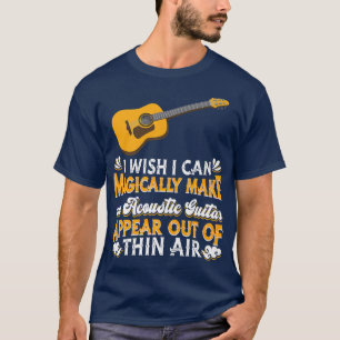 Camiseta Guitarra Acústica Jugador Mágico Músico Guit Magic
