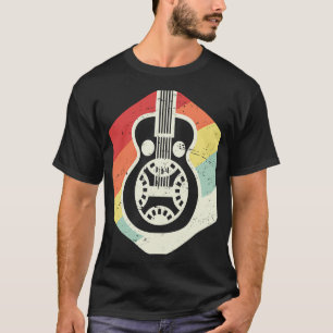 Camiseta Guitarra Acústica Lap Steel Guitarra Resonadora