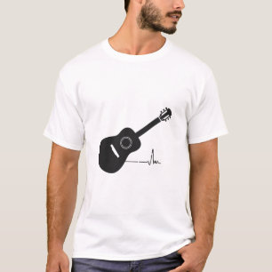 Camiseta Guitarra Acústica Latido de la Línea de Vida - Ama