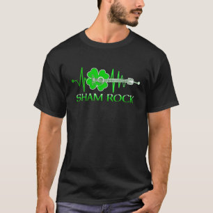 Camiseta Guitarra Acústica Latido Día De San Patricio Guita
