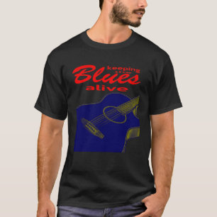 Camiseta Guitarra acústica manteniendo el blues vivo