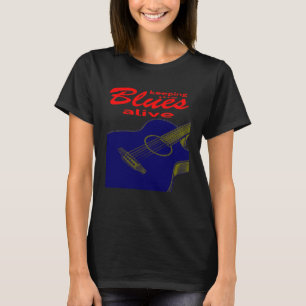 Camiseta Guitarra acústica mantiene vivo el Blues