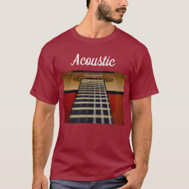 Camiseta Guitarra Acústica Maroon