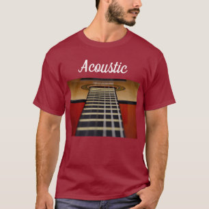 Camiseta Guitarra Acústica Maroon