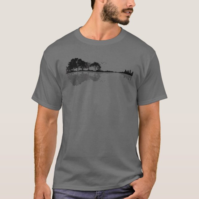 Camiseta Guitarra Acústica Naturaleza Selva Música Bass Gui (Anverso)