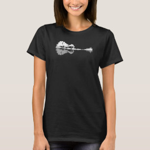 Camiseta Guitarra Acústica Naturaleza Selva Música Bass Gui