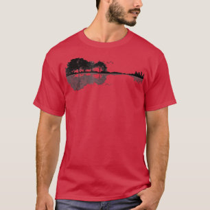 Camiseta Guitarra Acústica Naturaleza Selva Música Bass Gui