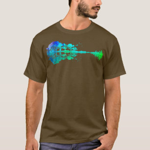 Camiseta Guitarra Acústica Naturaleza Selva Música Bass Gui