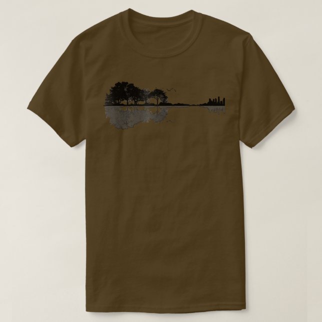 Camiseta Guitarra Acústica Naturaleza Selva Música Bass Gui (Diseño del anverso)
