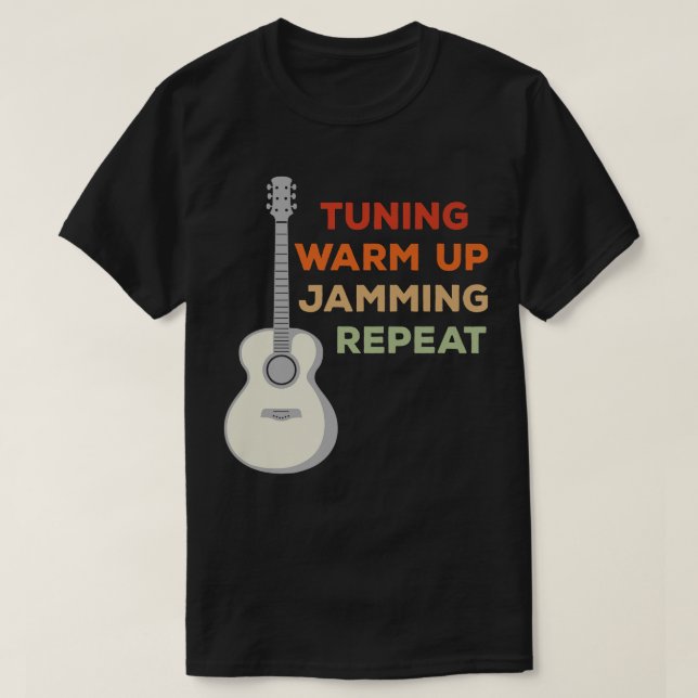 Camiseta Guitarra acústica para músicosGuitaristasGui Occid (Diseño del anverso)