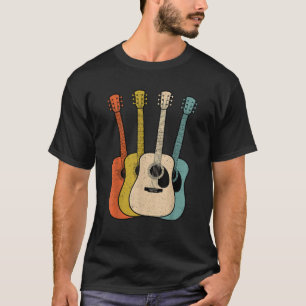 Camiseta Guitarra Acústica Retro Guitarrista Vintage Música