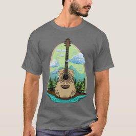 Camiseta Guitarra Acústica Smokey Mountain Vibes