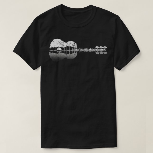 Camiseta Guitarra Acústica Treeline Sunset Si String Guitar (Diseño del anverso)
