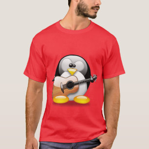 Camiseta Guitarra acústica Tux (Linux Tux)