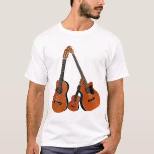 Camiseta Guitarra acústica Ukulele y trasero acústico