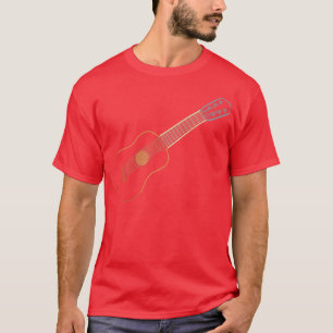 Camiseta Guitarra acústica vintage para hombres827