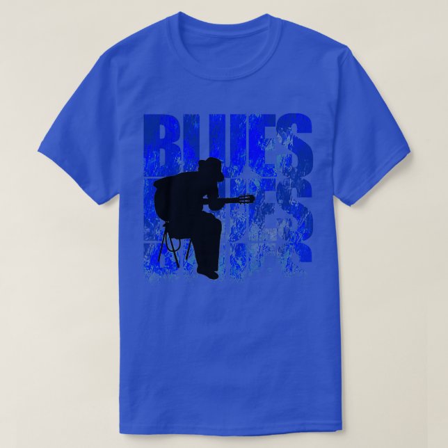 Camiseta Guitarra azul (Diseño del anverso)