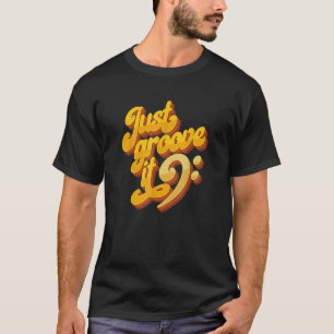 Camiseta Guitarra Bajo Groove Funky Clave de Fa para Bajist