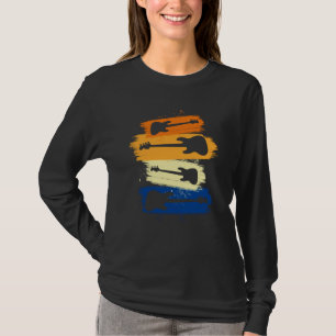 Camiseta Guitarra Bajo Vintage Para Músico de Bajo de Guita