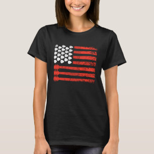 Camiseta Guitarra Bandera Americana Guitarista Patriótico A