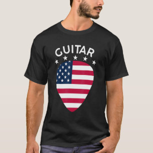 Camiseta Guitarra Bandera Estadounidense Escoge Jugador De