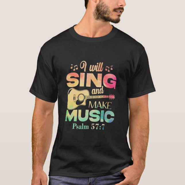 Camiseta Guitarra - Cantante de la Iglesia Cristiana Guitar (Anverso)