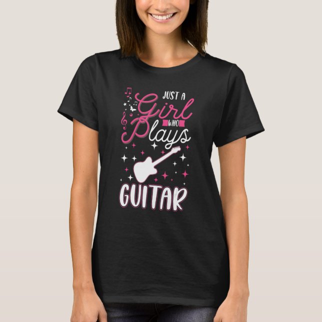 Camiseta Guitarra Chica de guitarra eléctrica guitarra acús (Anverso)