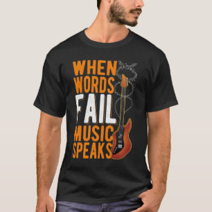 Camiseta Guitarra Cita Guitariano Amante de la Música Insp