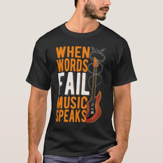 Camiseta Guitarra Cita Guitariano Amante de la Música Inspi (Anverso)