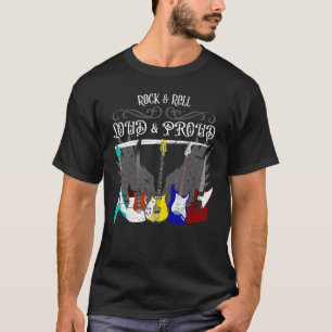 Camiseta Guitarra Cita Rock & Roll Loud & Orgullo