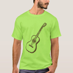 Camiseta Guitarra clásica acústica de Brown