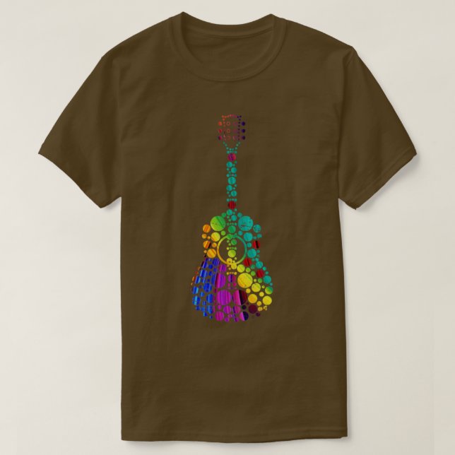 Camiseta Guitarra colorida (Diseño del anverso)