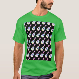 Camiseta Guitarra colorida con notas gráficas