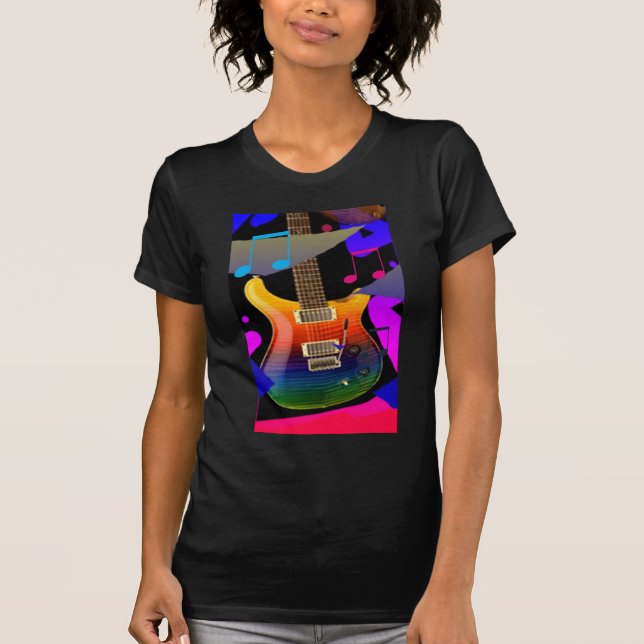 Camiseta ¡Guitarra colorida - roca encendido! (Anverso)