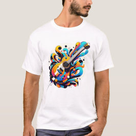 Camiseta Guitarra con diseño de graffiti