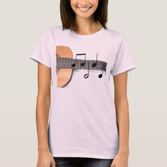Camiseta Guitarra con las notas (Anverso)