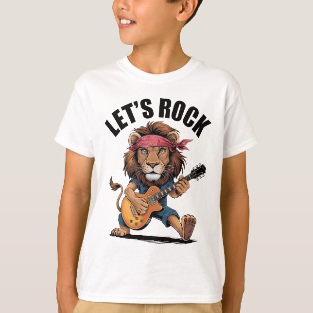 Camiseta Guitarra con león (Anverso)
