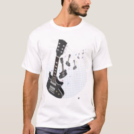 Camiseta Guitarra con notas y modelos de punto t-shirt