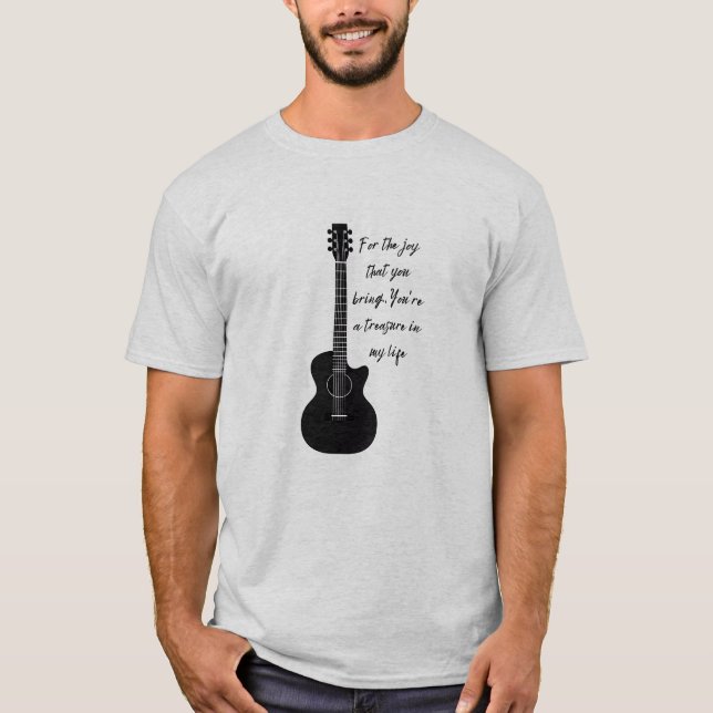 Camiseta Guitarra Con Poema Simple (Anverso)