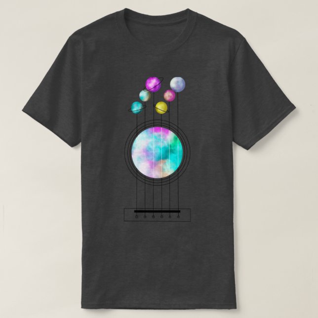 Camiseta Guitarra cósmica (Diseño del anverso)